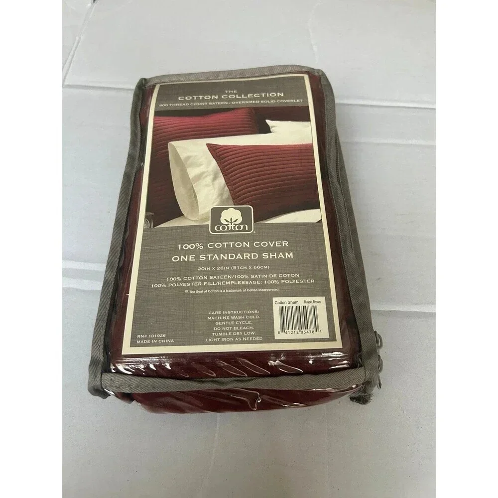 The Cotton Collection 100% Cotton Standard Pillow Sham 400TC Sateen